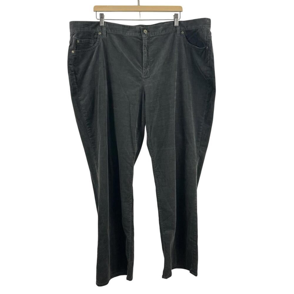 Talbots Heritage Fit Straight Leg Corduroy Gray pants Women's Size 24W